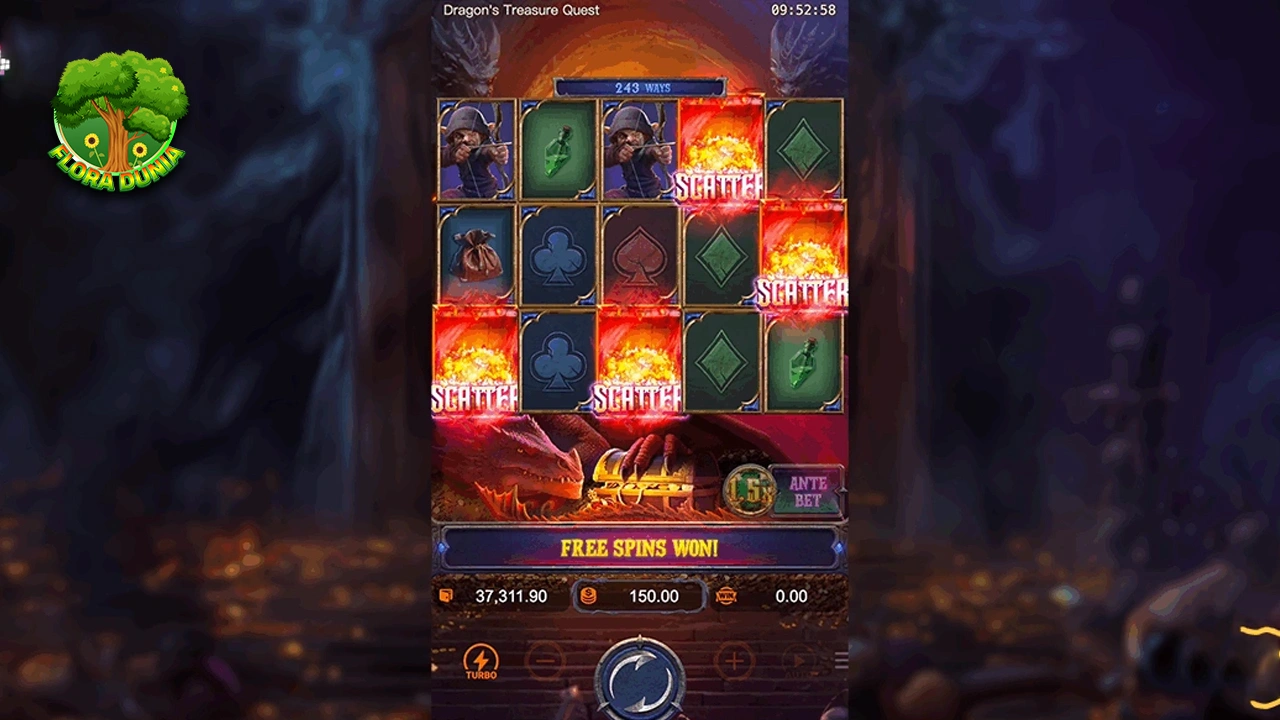 Rasakan rahasia Dragon Treasure dan mesin panasnya yang penuh misteri, kejutan, dan sensasi unik di setiap detik permainan.